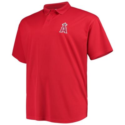 MLB Fanatics Los Angeles Angels Big & Tall Solid Birdseye Polo