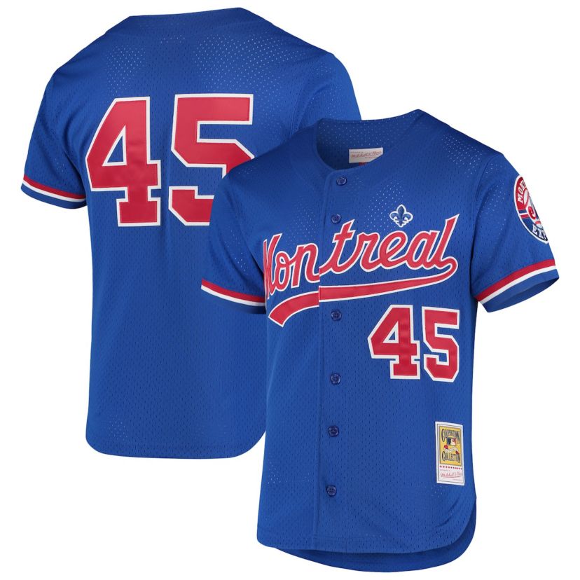 Cooperstown Teams Pedro Martinez Montreal Expos Cooperstown Collection Mesh Batting Practice Button-Up Jersey