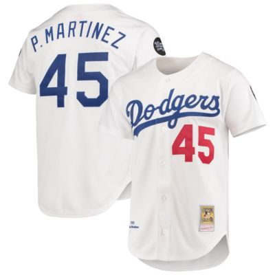 MLB Pedro Martinez Los Angeles Dodgers 1993 Cooperstown Collection Home Authentic Jersey