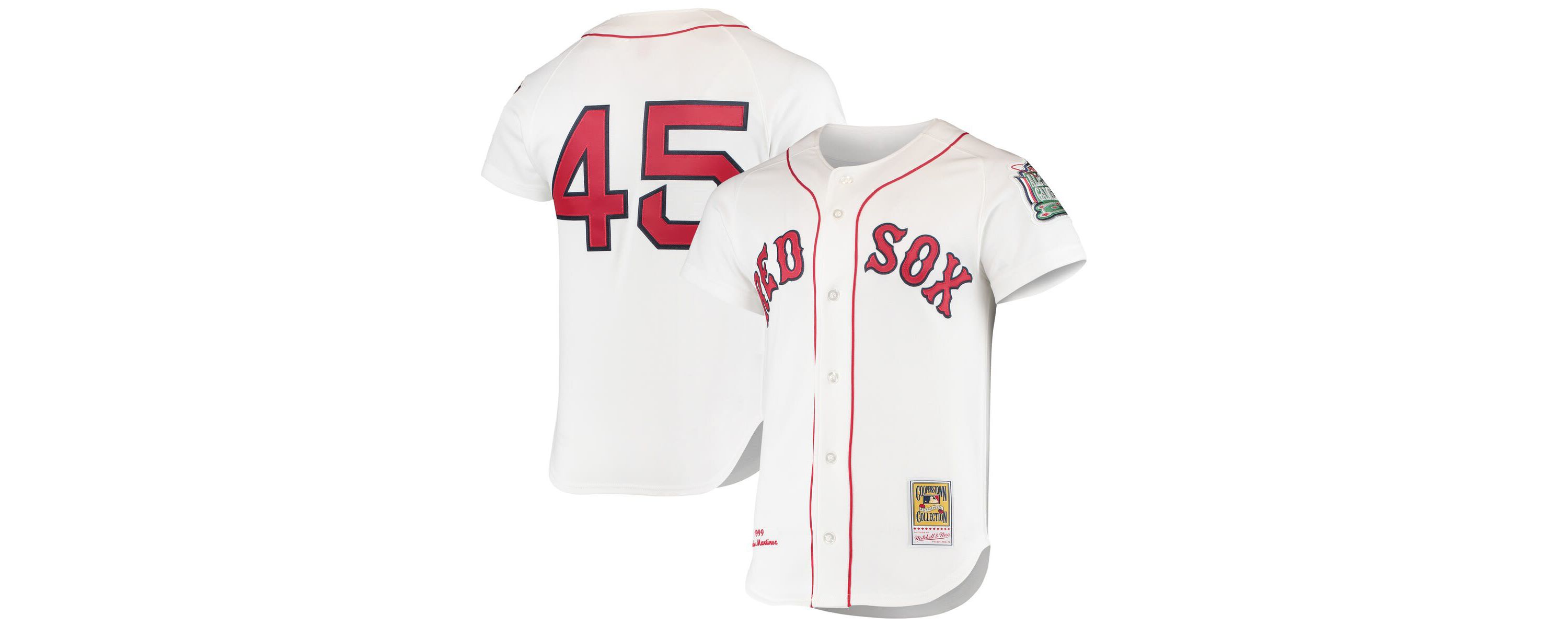 Boston Red Sox MLB Pedro Martinez Boston Sox 1999 Cooperstown Collection Home Authentic Jersey