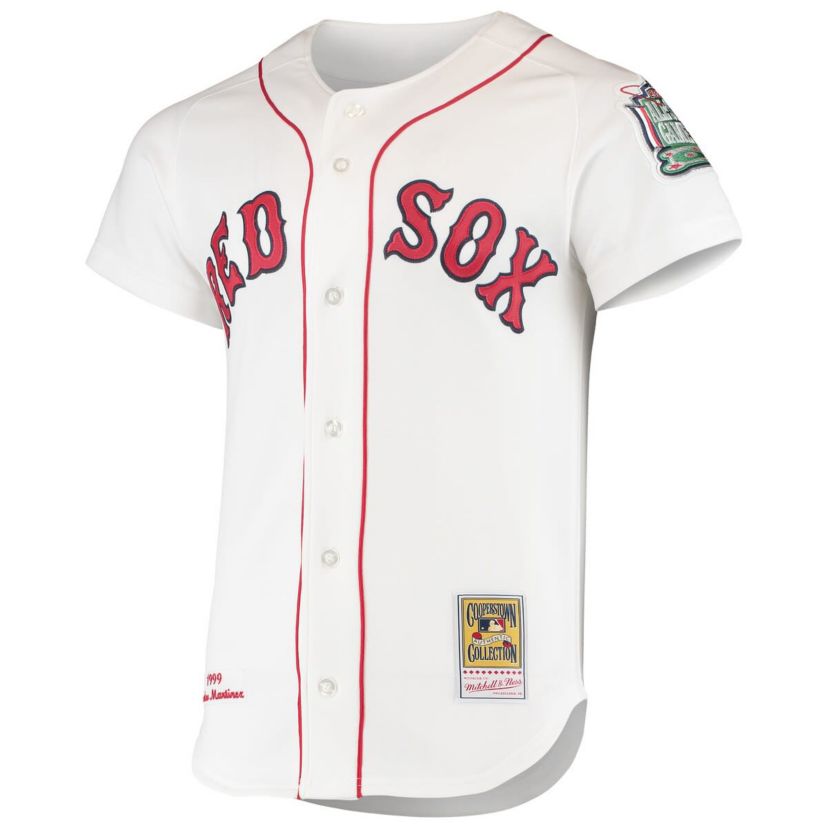 Boston Red Sox MLB Pedro Martinez Boston Sox 1999 Cooperstown Collection Home Authentic Jersey