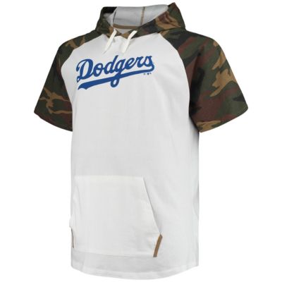 MLB Mookie Betts White/Camo Los Angeles Dodgers Player Big & Tall Raglan Hoodie T-Shirt