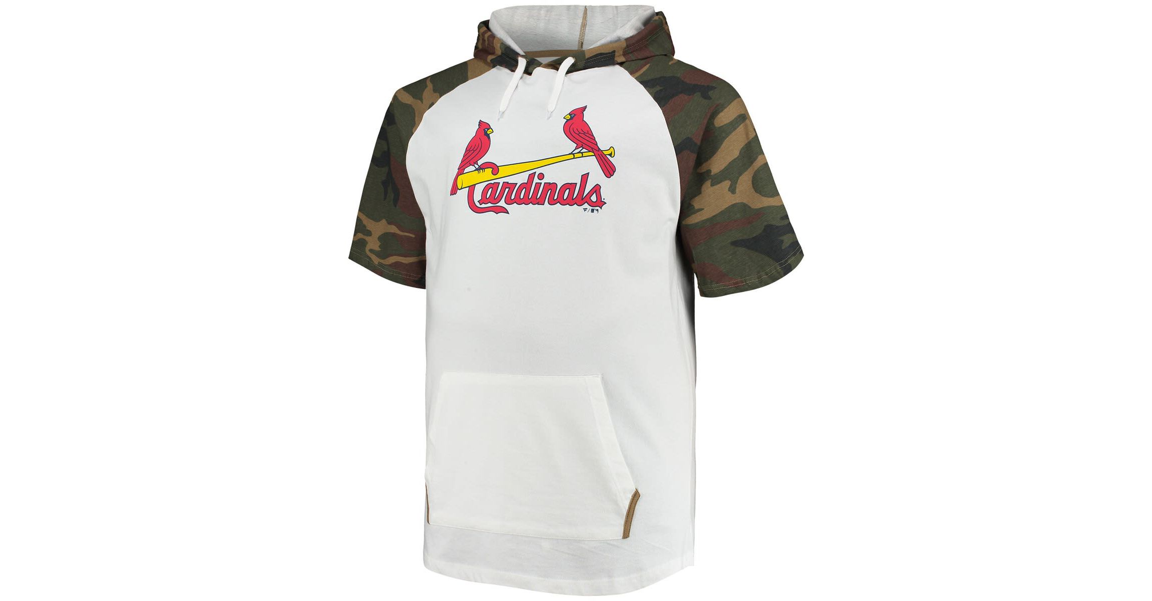 MLB Yadier Molina White/Camo St. Louis Cardinals Player Big & Tall Raglan Hoodie T-Shirt