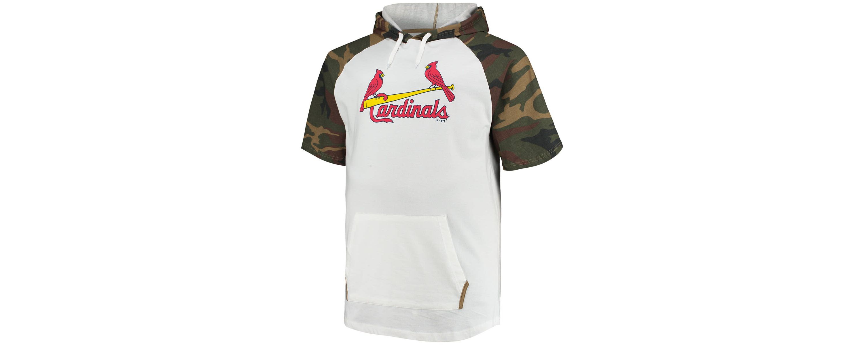 MLB Yadier Molina White/Camo St. Louis Cardinals Player Big & Tall Raglan Hoodie T-Shirt