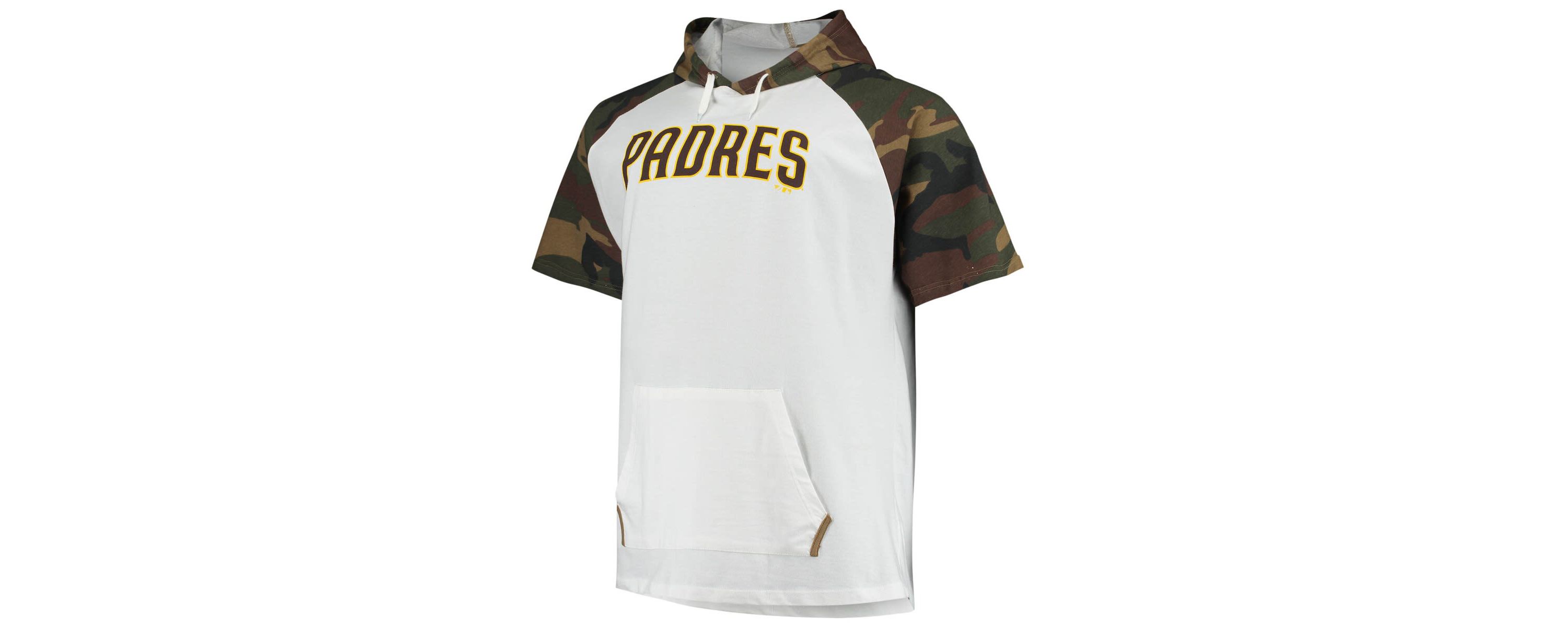 MLB Fernando Tatis Jr. White/Camo San Diego Padres Player Big & Tall Raglan Hoodie T-Shirt