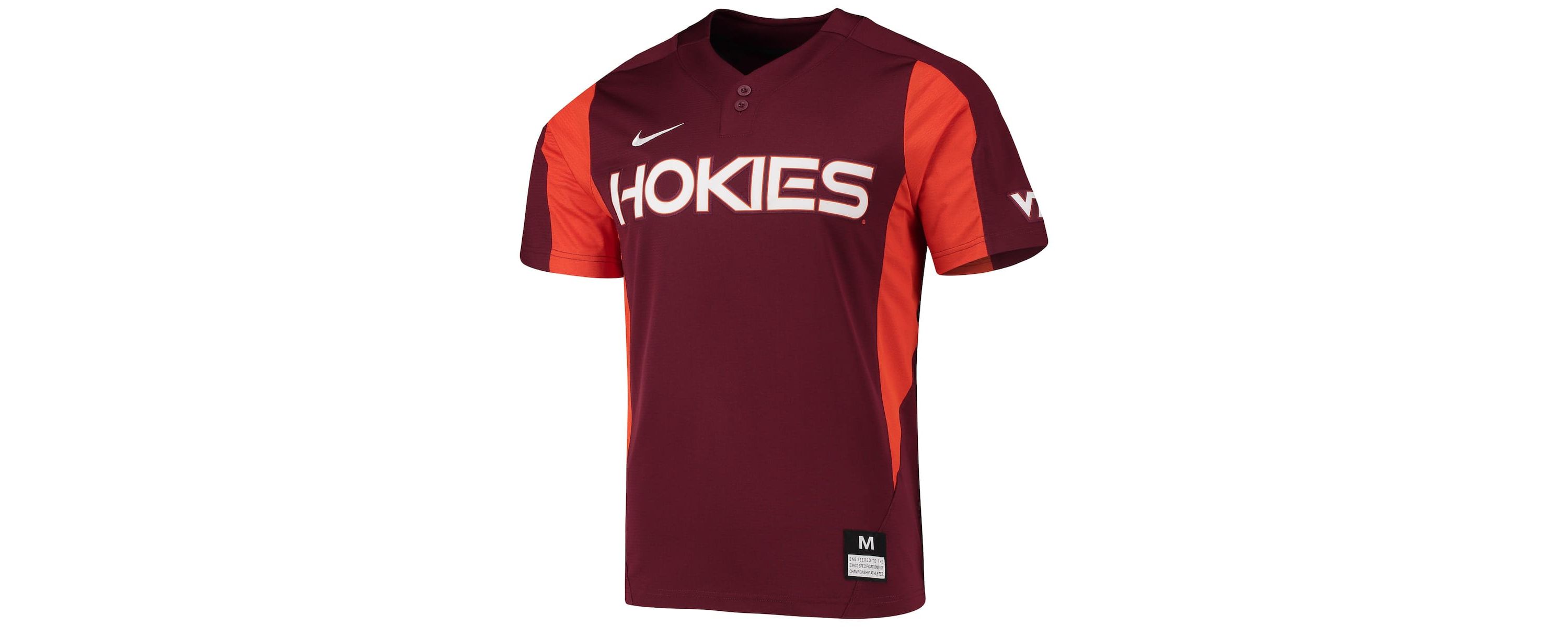 NCAA Nike Virginia Tech Hokies 2-Button Replica Baseball Jersey