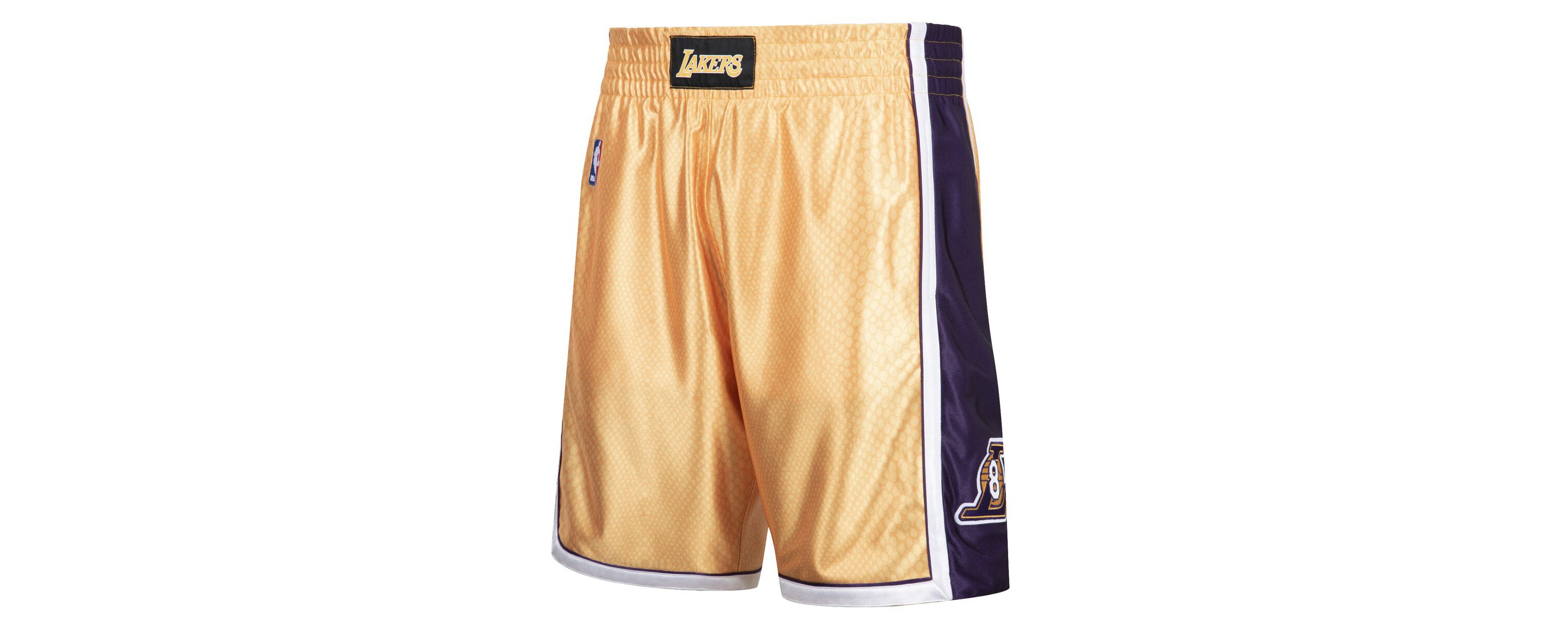 NBA Kobe Bryant Gold/Purple Los Angeles Lakers Authentic Reversible Shorts