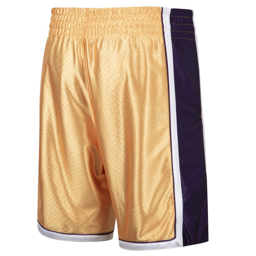 NBA Kobe Bryant Gold/Purple Los Angeles Lakers Authentic Reversible Shorts