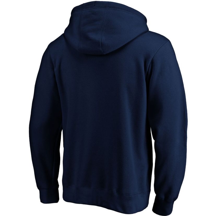 NHL Deep Sea Seattle Kraken Primary Team Logo Fleece Fitted Pullover Hoodie