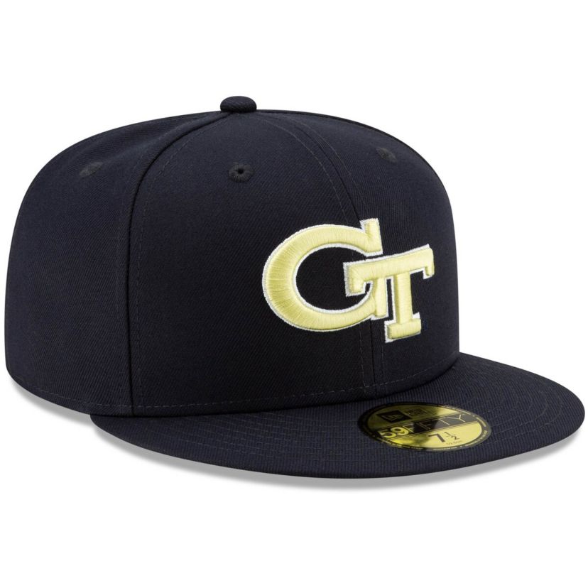 Georgia Tech Yellow Jackets NCAA Georgia Tech Jackets Primary Team Logo Basic 59FIFTY Fitted Hat