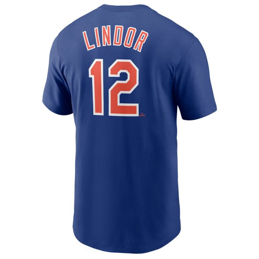 MLB Nike Francisco Lindor New York Mets Name & Number T-Shirt