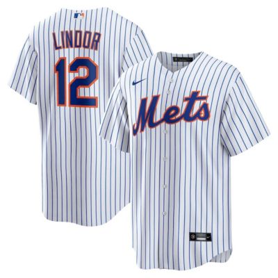 Men's MLB Nike Francisco Lindor New York Mets Home Replica Player Jersey