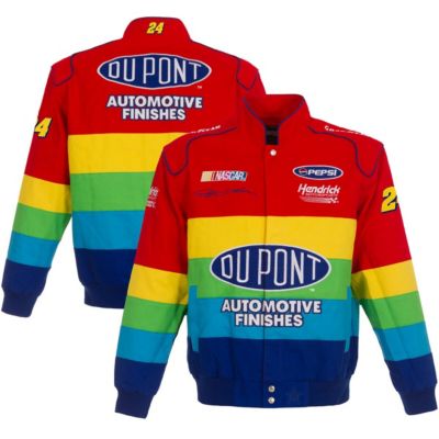 JH Design Men's NASCAR Red/Blue Jeff Gordon Twill Uniform Full-Snap Jacket