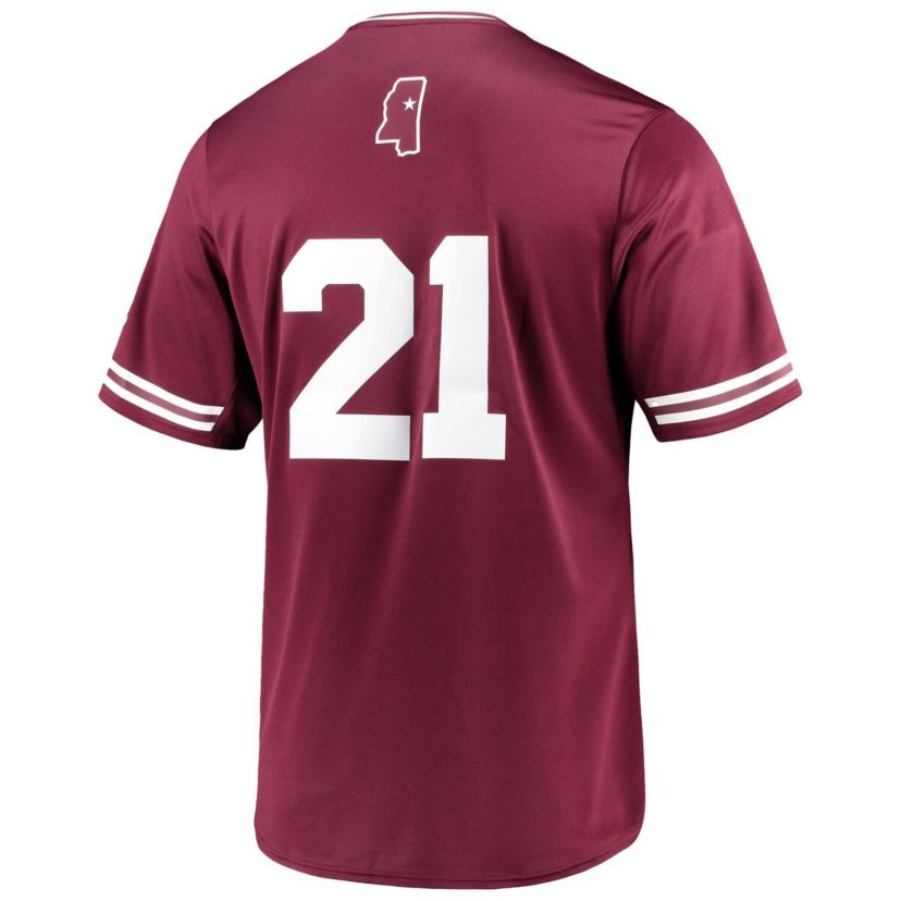 NCAA Mississippi State Bulldogs Replica V-Neck Baseball Jersey
