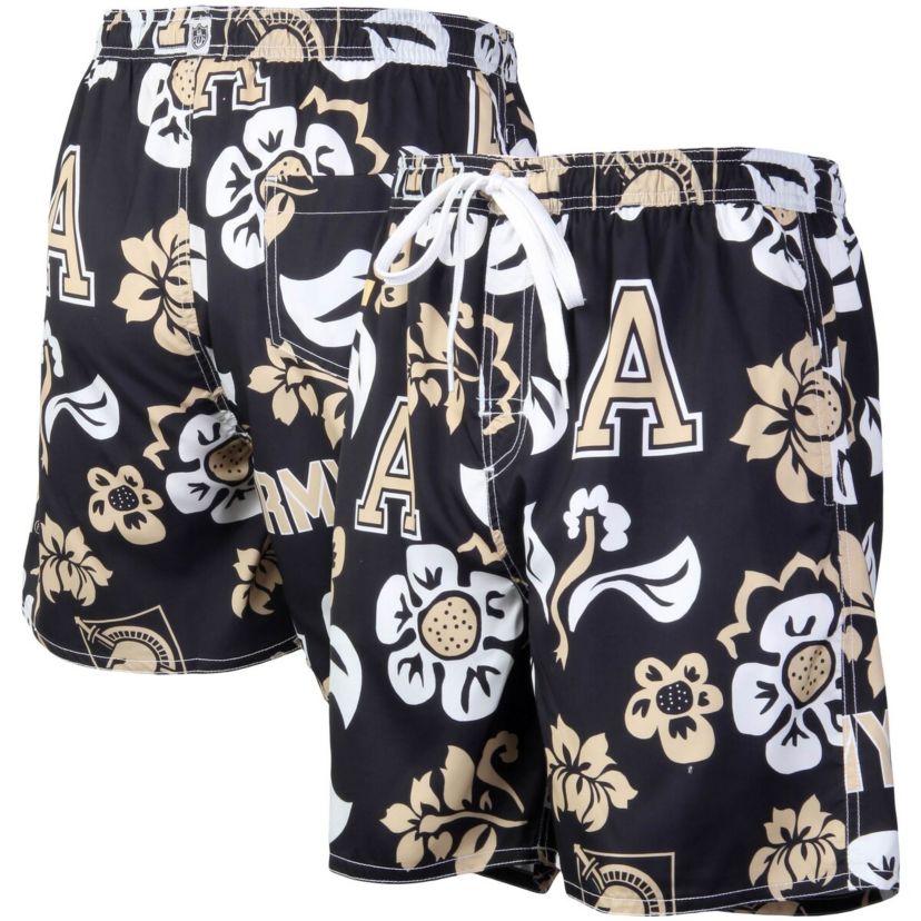Army Black Knights NCAA Army Knights Floral Volley Logo Swim Trunks