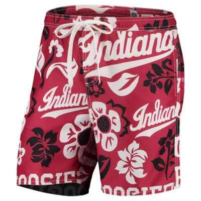 NCAA Indiana Hoosiers Floral Volley Logo Swim Trunks