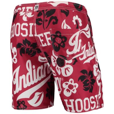 NCAA Indiana Hoosiers Floral Volley Logo Swim Trunks