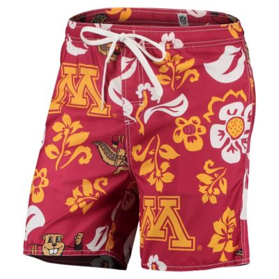 NCAA Minnesota Golden Gophers Floral Volley Logo Swim Trunks