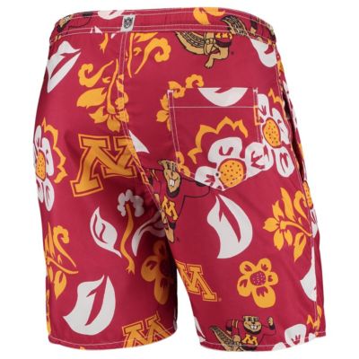 NCAA Minnesota Golden Gophers Floral Volley Logo Swim Trunks