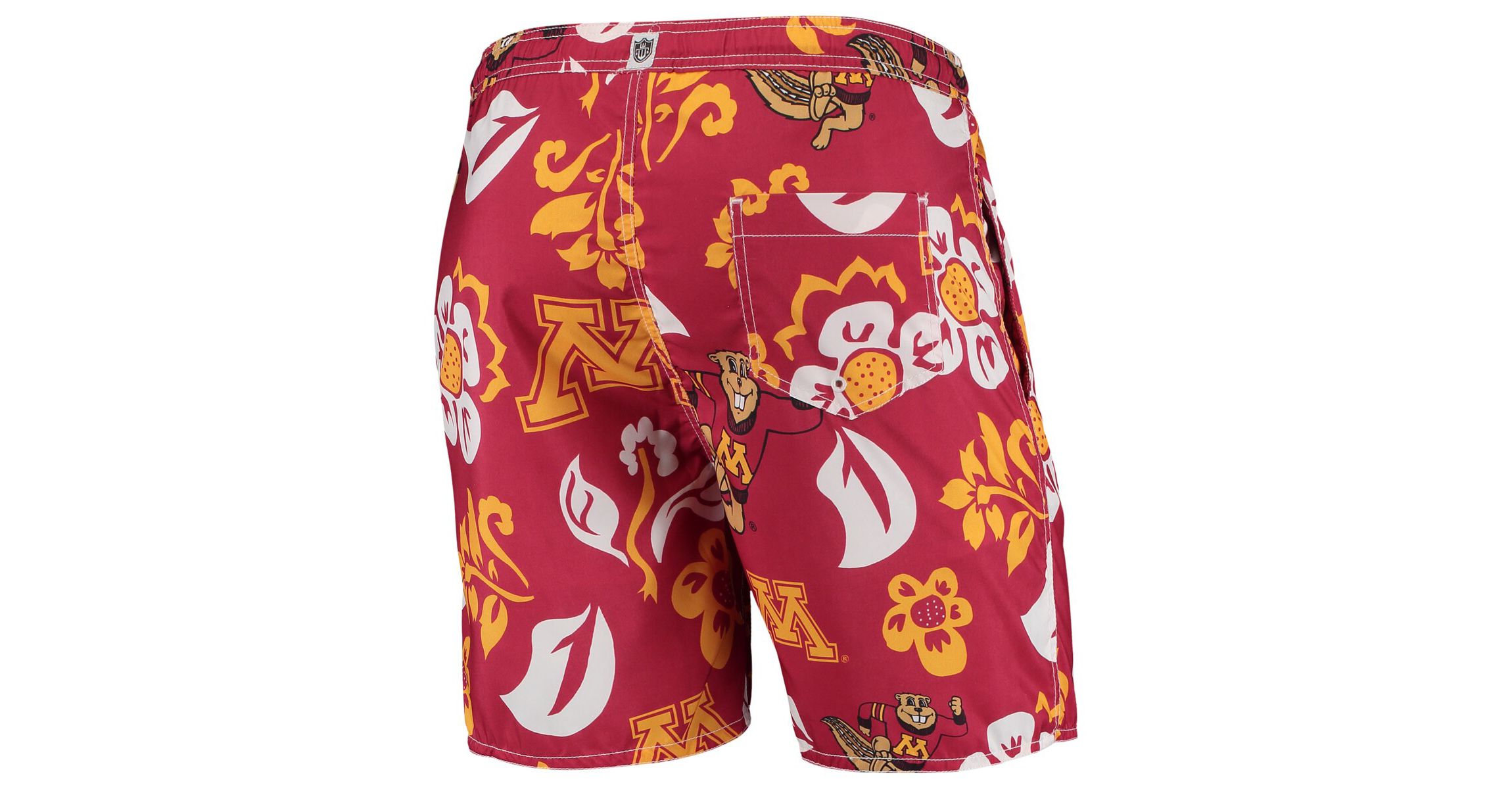 NCAA Minnesota Golden Gophers Floral Volley Logo Swim Trunks