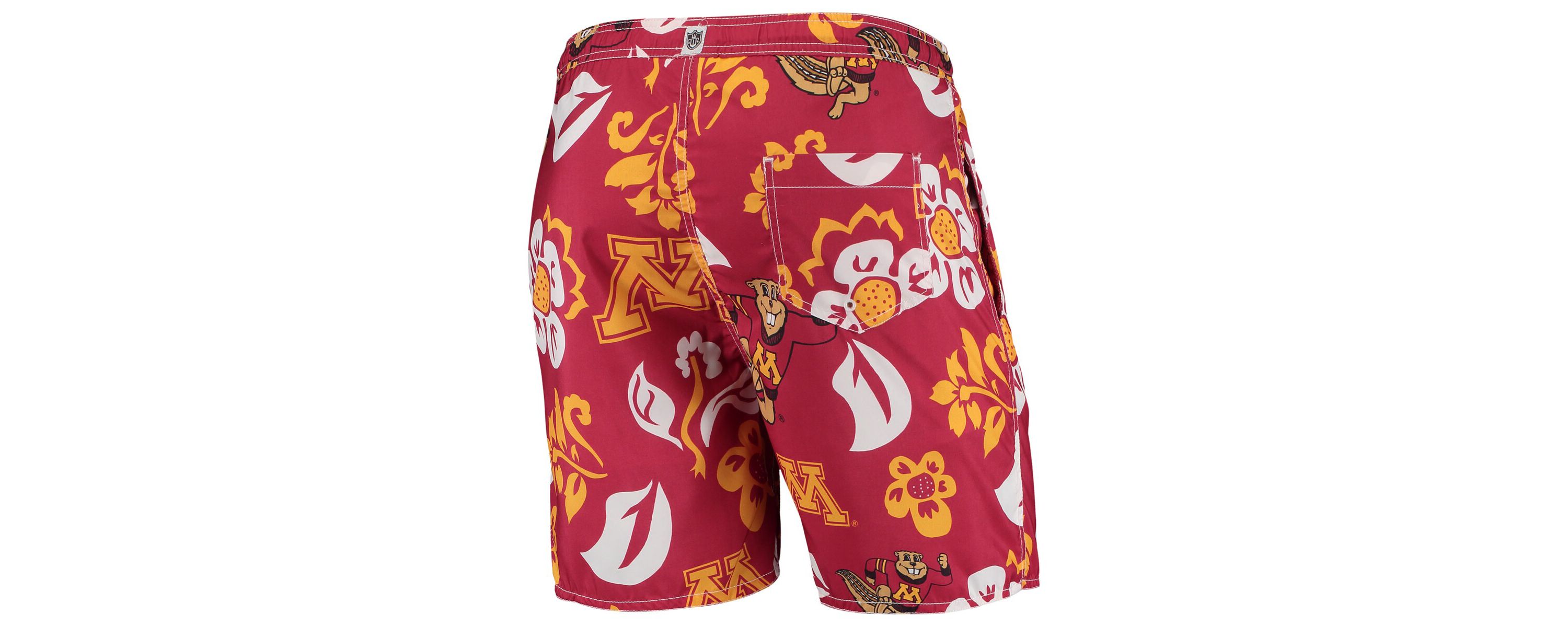 NCAA Minnesota Golden Gophers Floral Volley Logo Swim Trunks