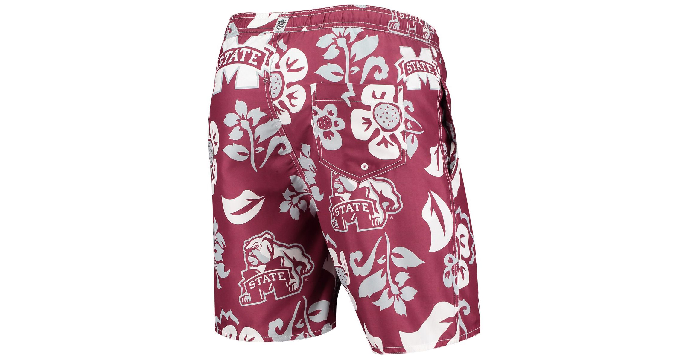 NCAA Mississippi State Bulldogs Floral Volley Logo Swim Trunks