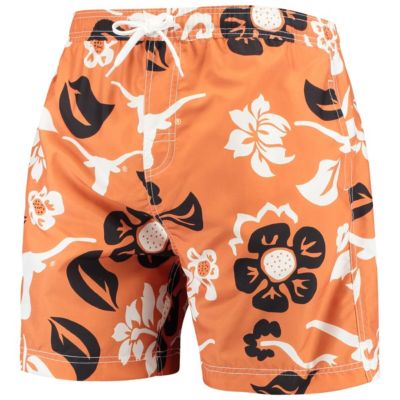 NCAA Texas Longhorns Floral Volley Logo Swim Trunks