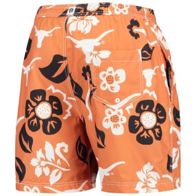 NCAA Texas Longhorns Floral Volley Logo Swim Trunks