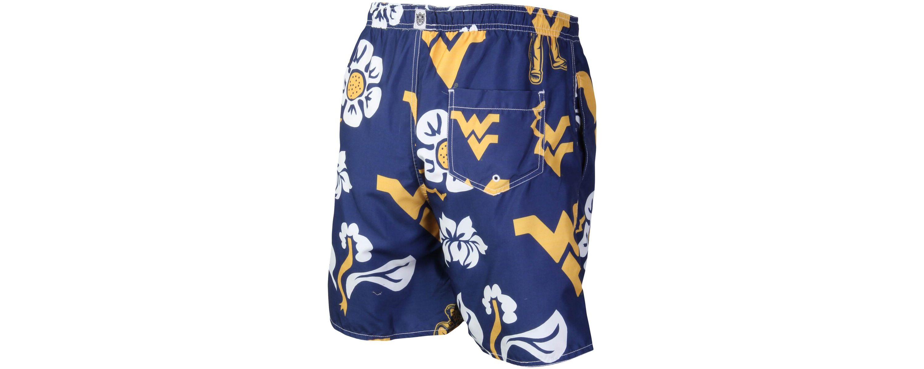 NCAA West Virginia Mountaineers Floral Volley Logo Swim Trunks