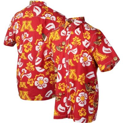 NCAA Minnesota Golden Gophers Floral Button-Up Shirt