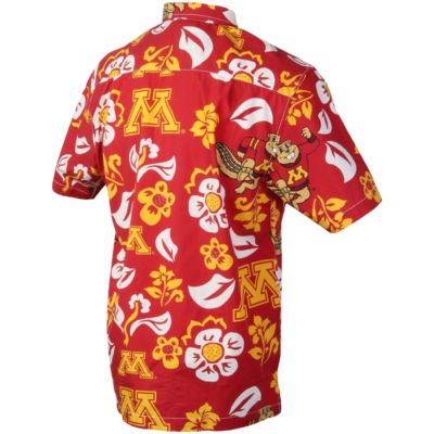 NCAA Minnesota Golden Gophers Floral Button-Up Shirt