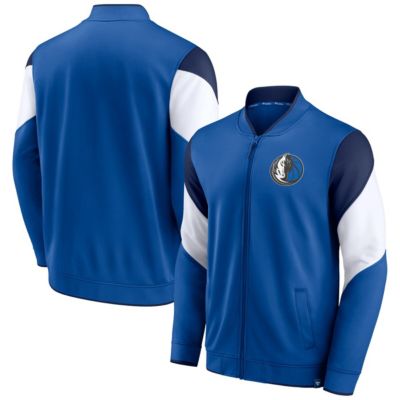 Men's NBA Fanatics Blue/Navy Dallas Mavericks League Best Performance Full-Zip Jacket, Blue, Small