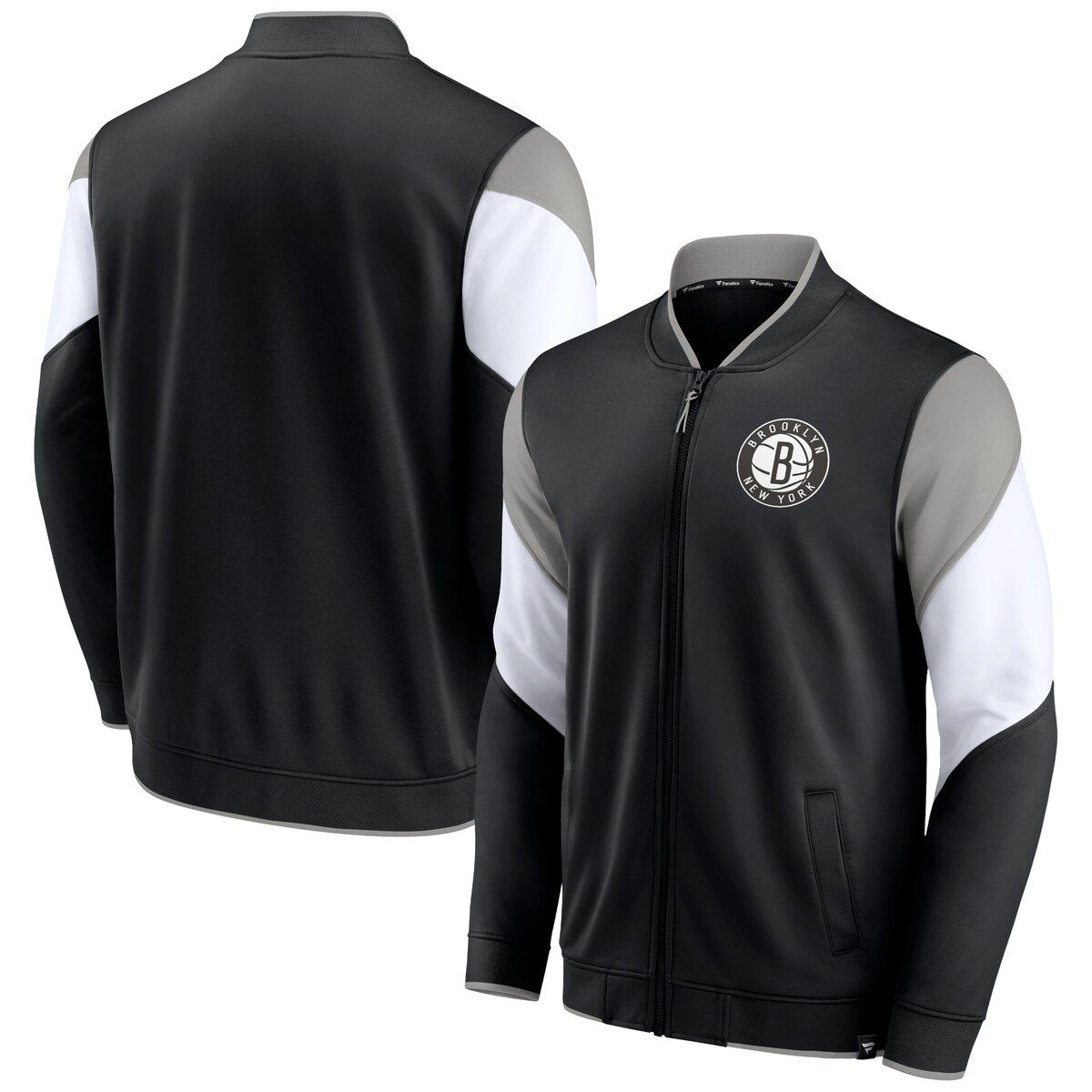 NBA Fanatics Black/Gray Brooklyn Nets League Best Performance Full-Zip Jacket