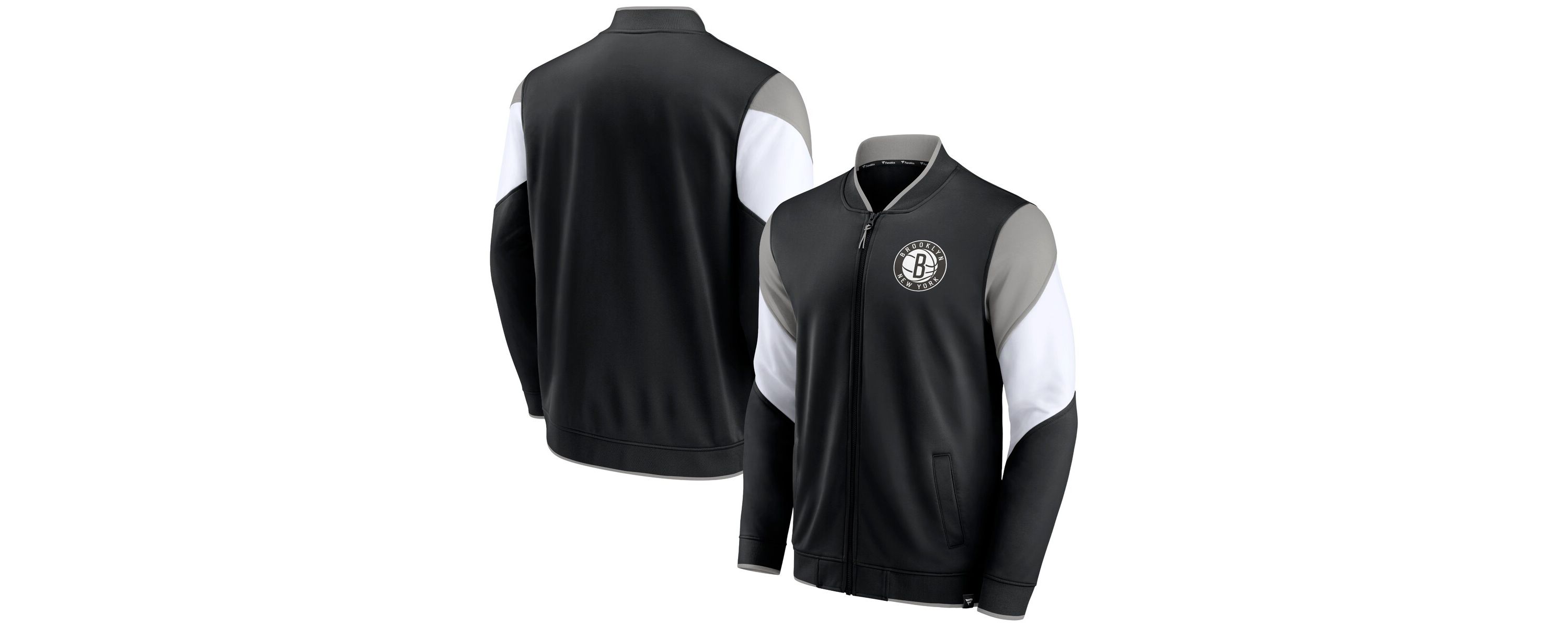 NBA Fanatics Black/Gray Brooklyn Nets League Best Performance Full-Zip Jacket