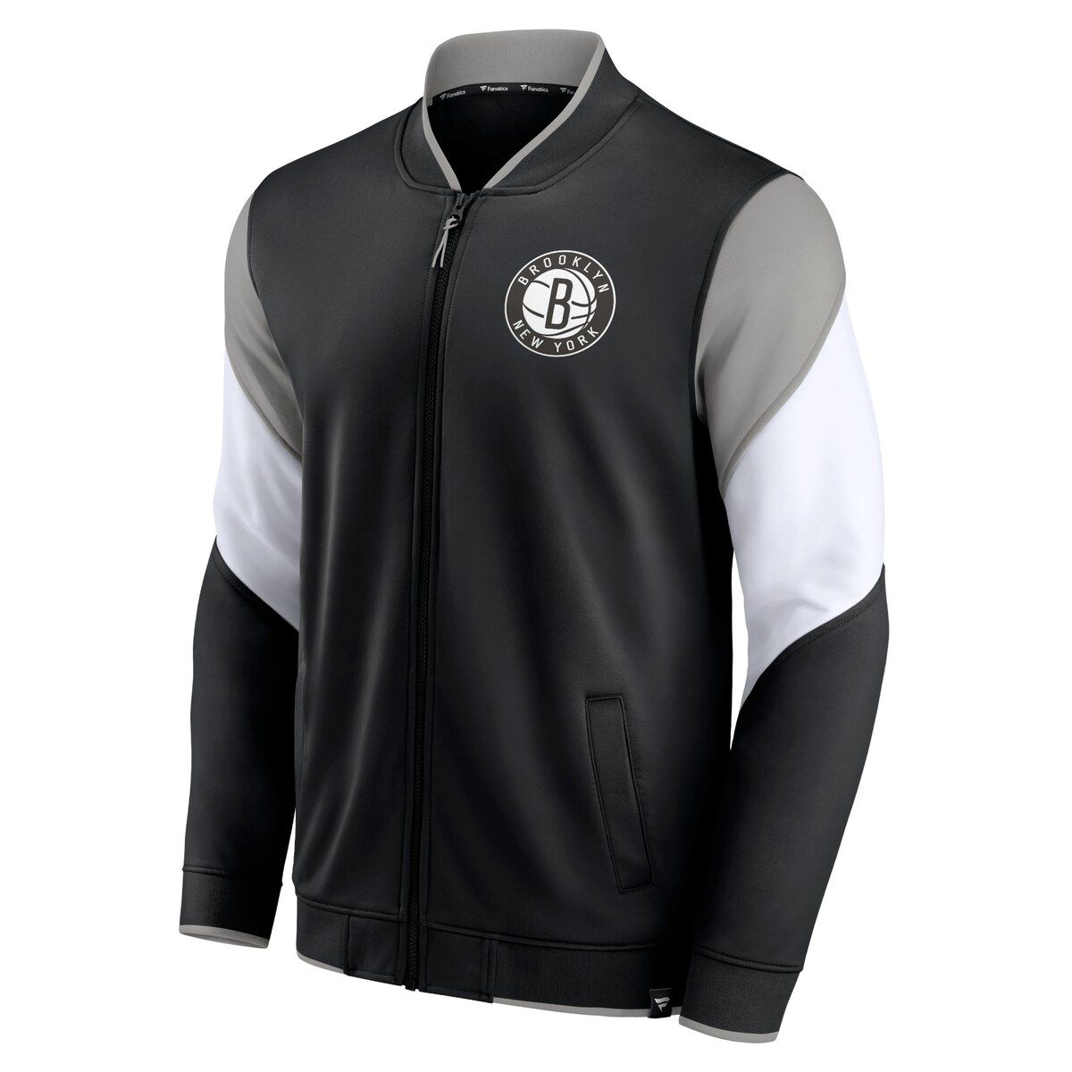 NBA Fanatics Black/Gray Brooklyn Nets League Best Performance Full-Zip Jacket