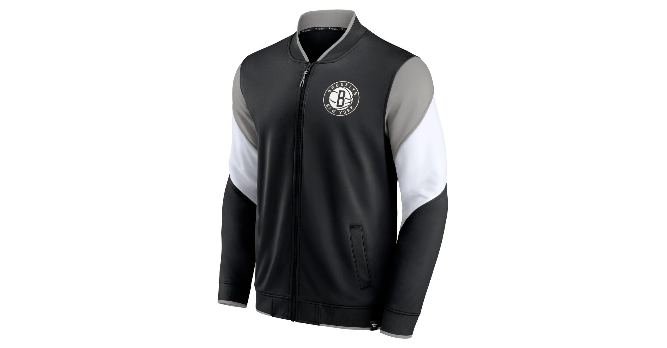 NBA Fanatics Black/Gray Brooklyn Nets League Best Performance Full-Zip Jacket