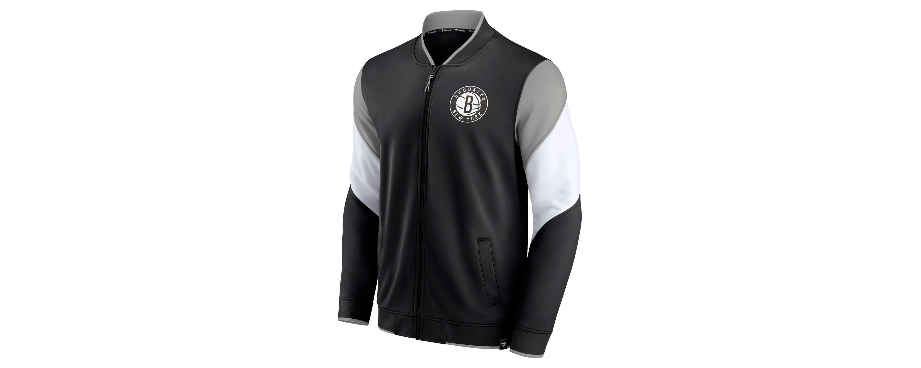 NBA Fanatics Black/Gray Brooklyn Nets League Best Performance Full-Zip Jacket