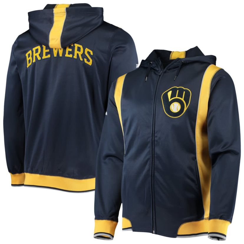 MLB Milwaukee Brewers Team Full-Zip Hoodie