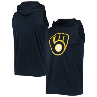 MLB Milwaukee Brewers Sleeveless Pullover Hoodie