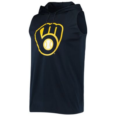 MLB Milwaukee Brewers Sleeveless Pullover Hoodie