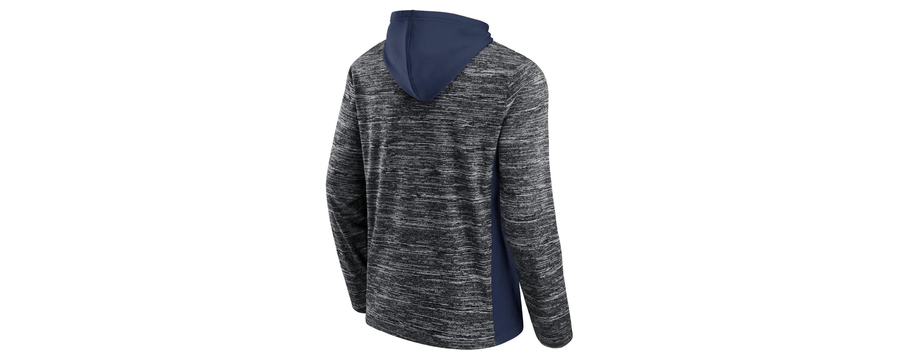 NHL Fanatics Charcoal/Deep Sea Seattle Kraken Instant Replay Space-Dye Pullover Hoodie