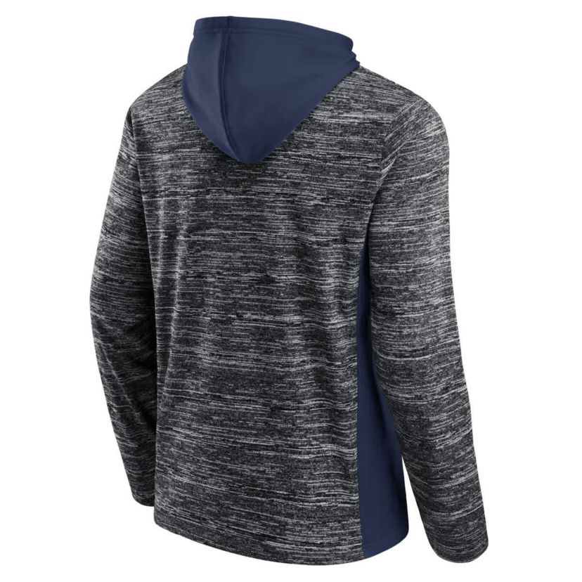 NHL Fanatics Charcoal/Deep Sea Seattle Kraken Instant Replay Space-Dye Pullover Hoodie