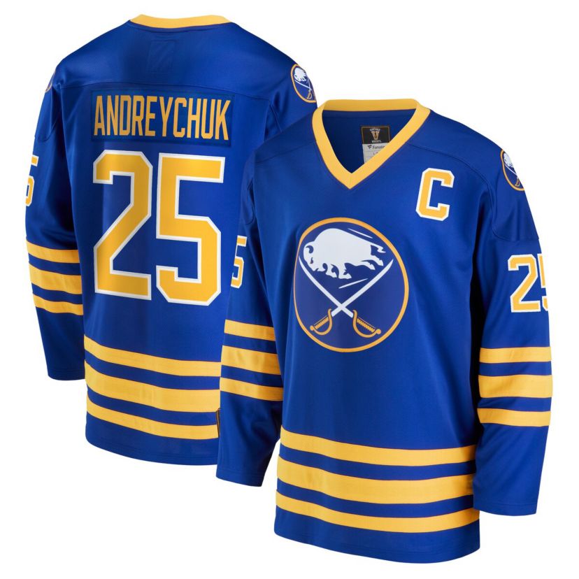 NHL Fanatics Dave Andreychuk Buffalo Sabres Breakaway Retired Player Jersey