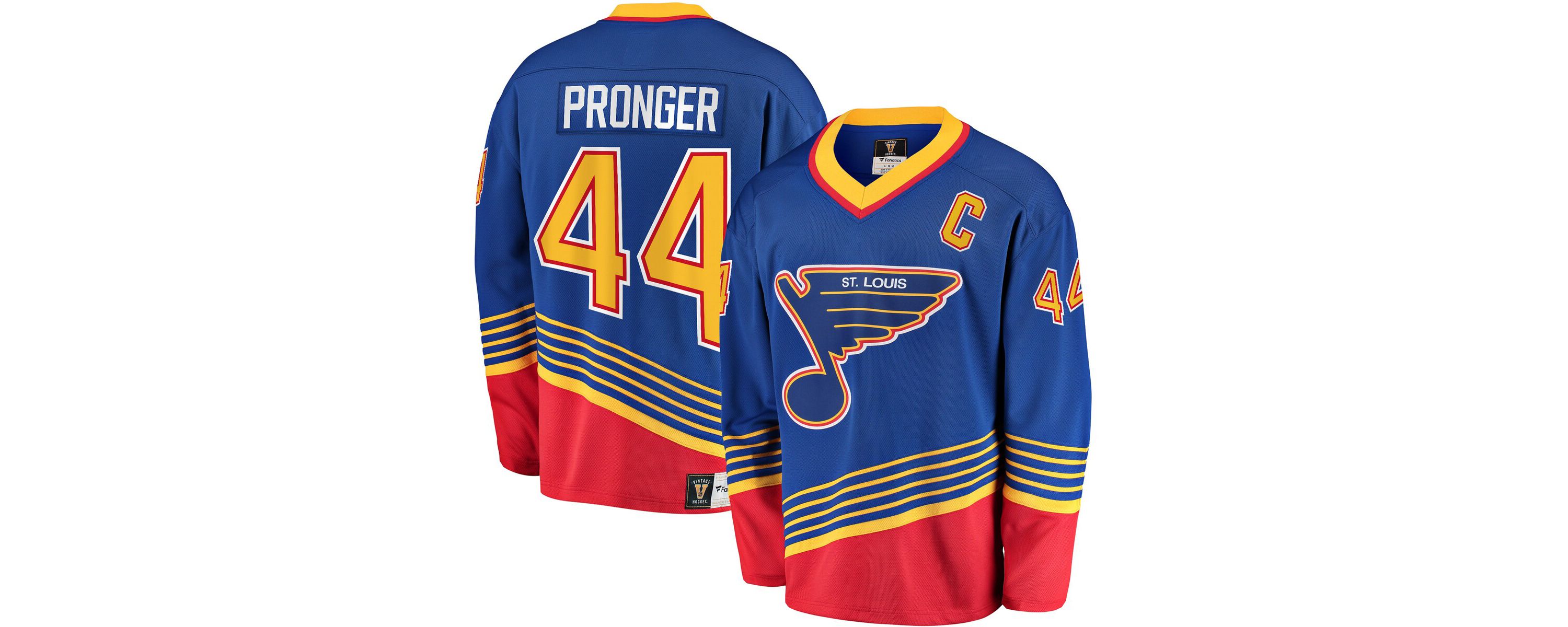 NHL Fanatics Chris Pronger St. Louis Blues Breakaway Retired Player Jersey