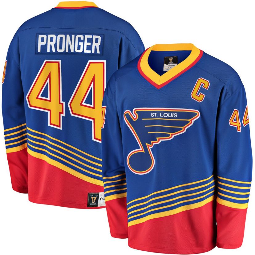 NHL Fanatics Chris Pronger St. Louis Blues Breakaway Retired Player Jersey