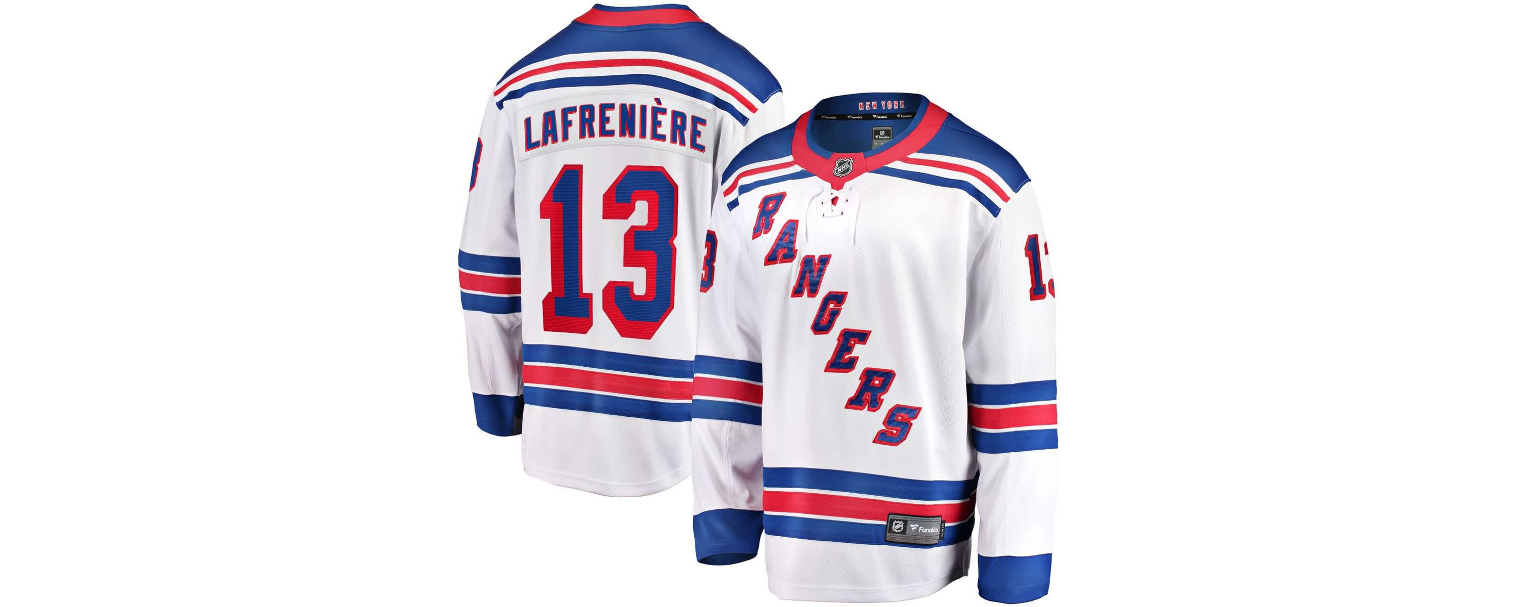 NHL Fanatics Alexis Lafreniere New York Rangers Breakaway Jersey