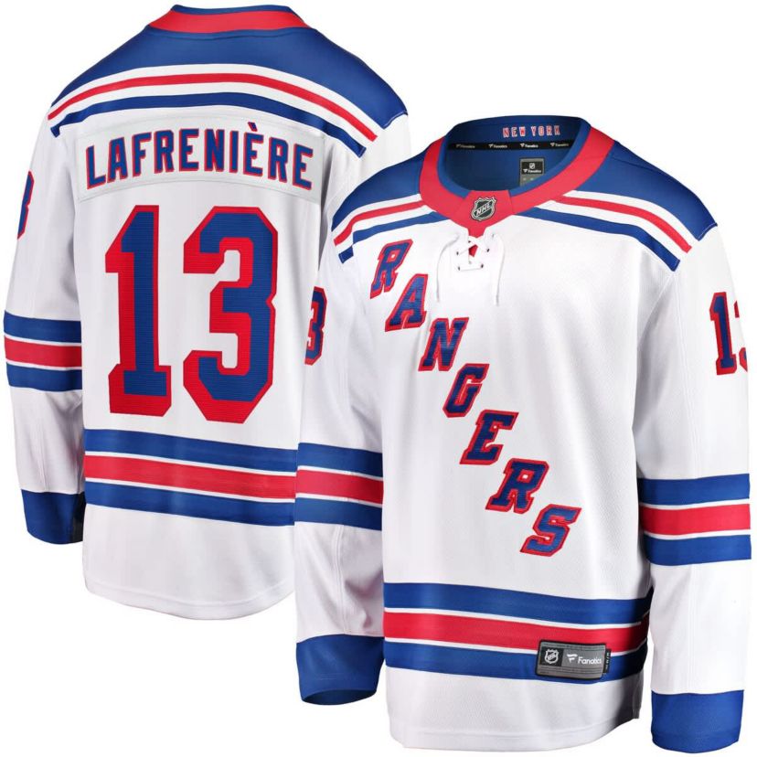 NHL Fanatics Alexis Lafreniere New York Rangers Breakaway Jersey