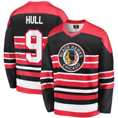 Men's NHL Fanatics Bobby Hull Chicago Blackhawks Premier Breakaway Retired Player Jersey, Red, Small