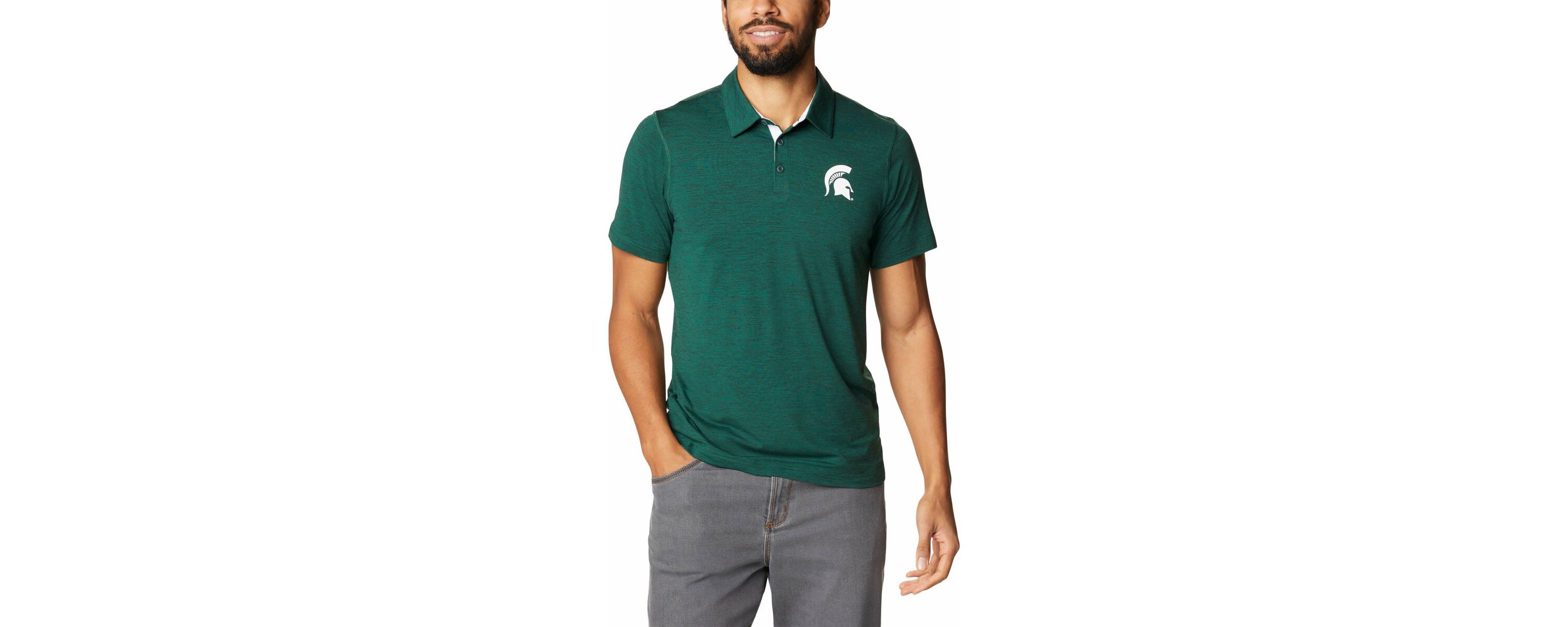 NCAA Michigan State Spartans Tech Trail Omni-Shade Polo