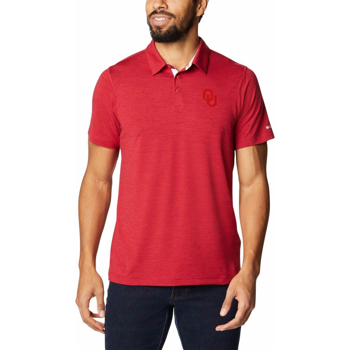 NCAA Oklahoma Sooners Tech Trail Omni-Shade Polo